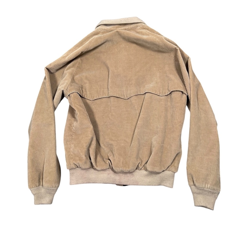 Zero King Corduroy Wool Bomber Jacket Men 38 (42) Tan VTG Harrington Made in USA - Picture 2 of 5